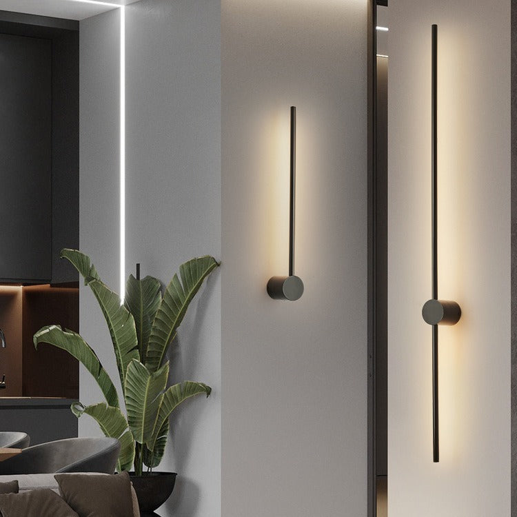 Minimalistische LED Wandlamp Lineair Design Zwart Goud 60-120cm Modern Interieur Eetkamer Bar Woonkamer