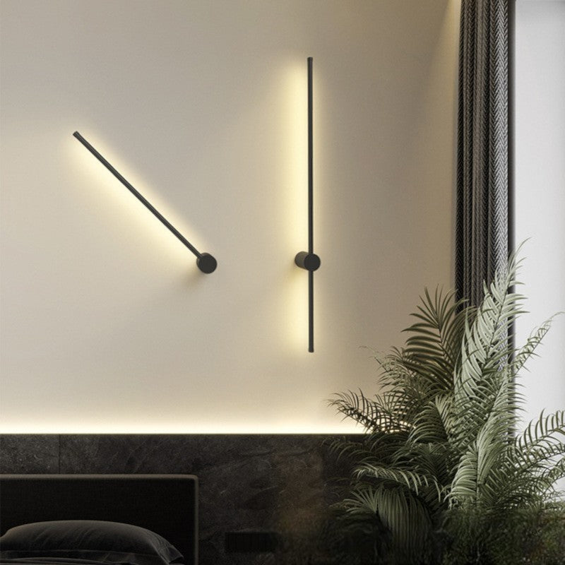 Minimalistische LED Wandlamp Lineair Design Zwart Goud 60-120cm Modern Interieur Eetkamer Bar Woonkamer
