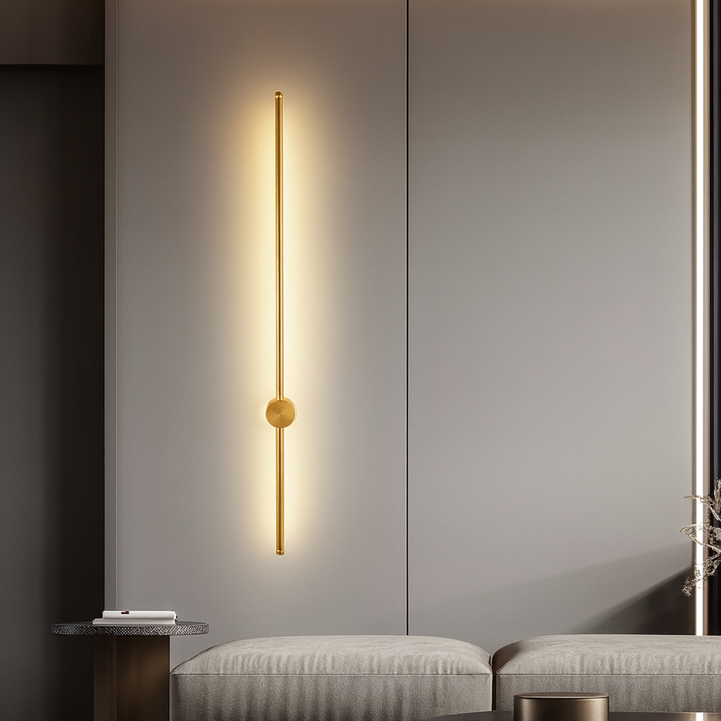 Minimalistische LED Wandlamp Lineair Design Zwart Goud 60-120cm Modern Interieur Eetkamer Bar Woonkamer