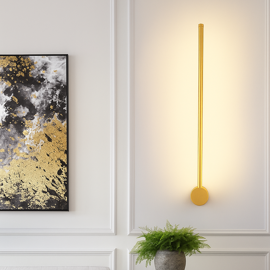 Minimalistische LED Wandlamp Lineair Design Zwart Goud 60-120cm Modern Interieur Eetkamer Bar Woonkamer