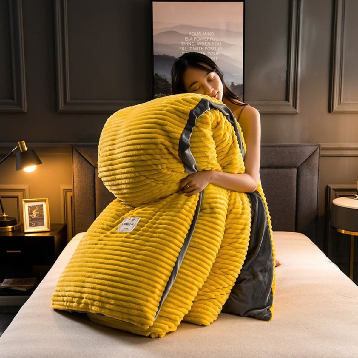 Fleece Dekbedset Dubbelzijdig Warm met Kussensloop Wasbaar Fluwelen Beddengoed Luxe Winter Dekbed Comfortabel