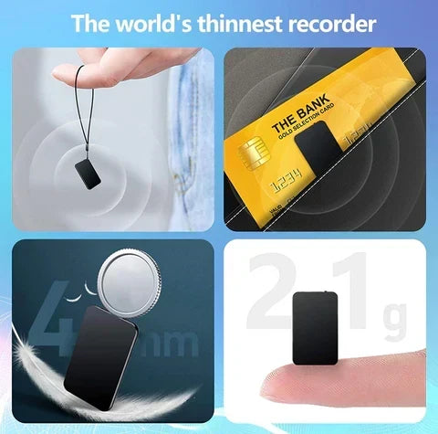 Mini Digitale Voicerecorder 16GB Stemgestuurd Opnameapparaat Ultra Compact Design 376 Uur Opslag Dictafoon