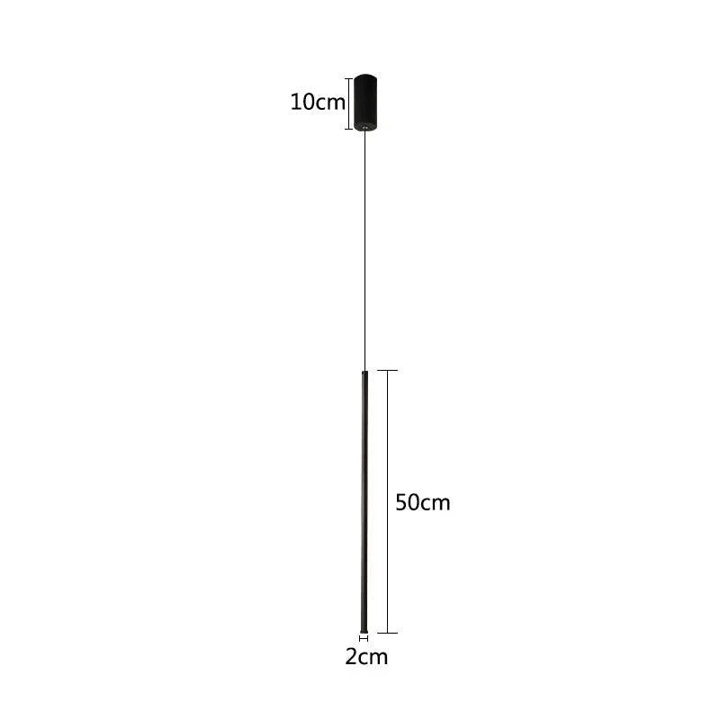 Hanglamp LED Modern Aluminium Zwart Minimalistisch Design Verstelbare Kabel