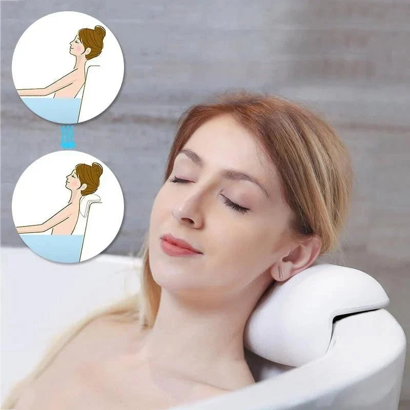 Ergonomisch Badkussen met Zuignappen Waterbestendig Neksteun voor Bad Spa Wellness Comfort Ontspanning