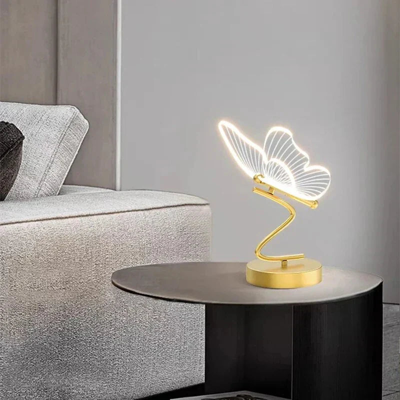 LED Tafellamp met Vlindervorm - Moderne Decoratieve Verlichting voor Sfeer en Stijl