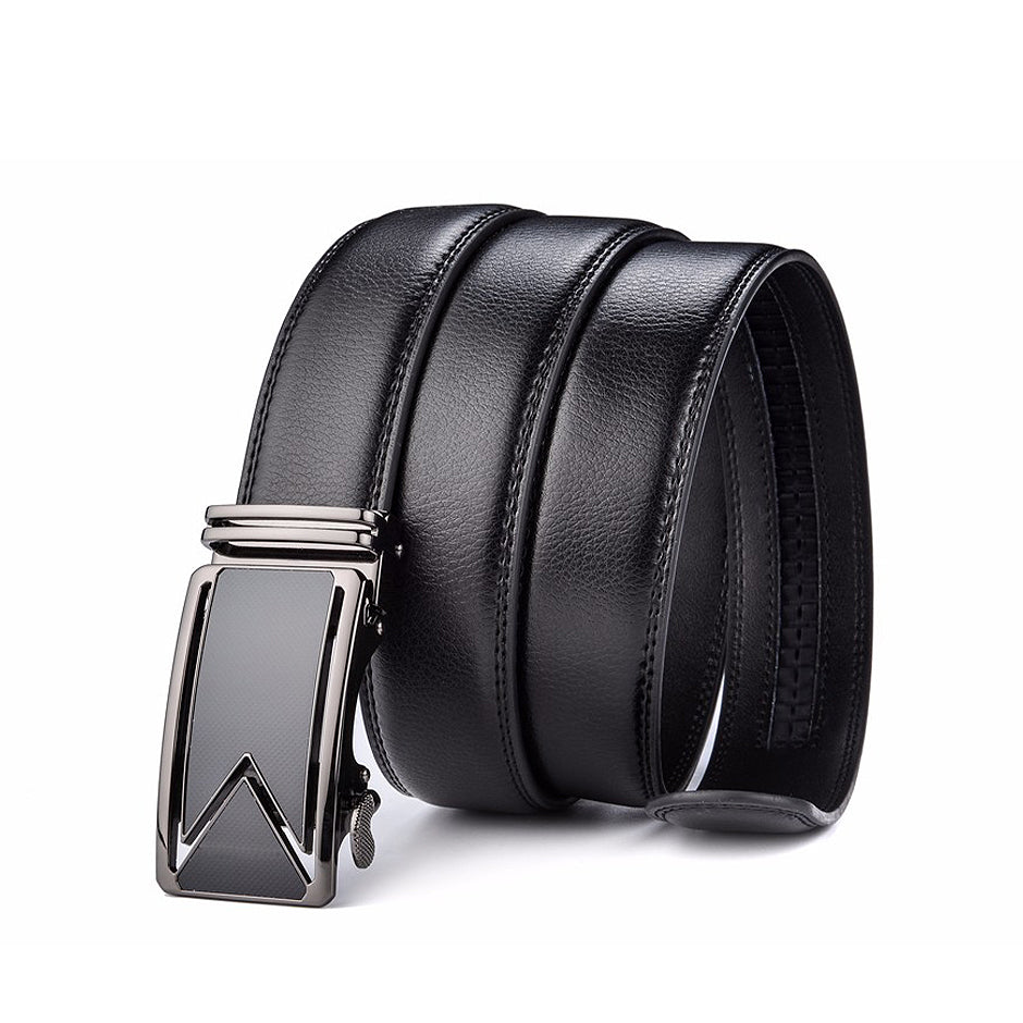 Lederen Riem Heren Premium Rundleer Zwart Waterbestendig Krasvrij Duurzaam Casual Stijl Accessoire Broeksluiting