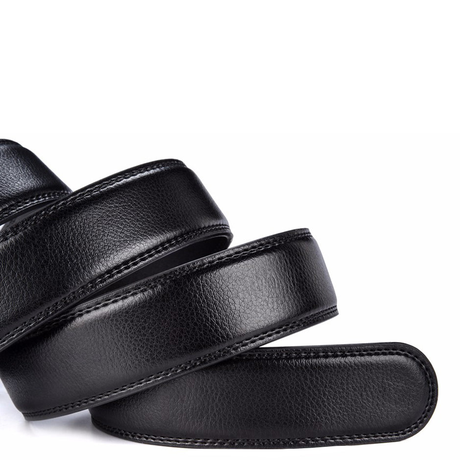 Lederen Riem Heren Premium Rundleer Zwart Waterbestendig Krasvrij Duurzaam Casual Stijl Accessoire Broeksluiting