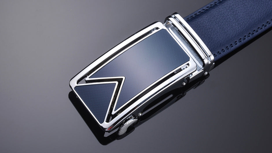 Leren Riem Heren Volnerf Rundleer Navy Blauw Waterdicht Krasbestendig Klassiek Design 110-130cm Elegante Broekriem