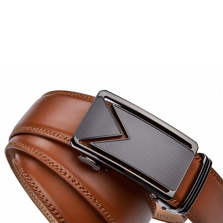 Lederen Riem Rundleder Zadelbruin met Gesp Waterdicht Krasbestendig Luxe Accessoire Herenriem Casual