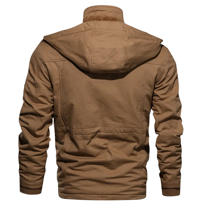 Katoenen Outdoor Jas Waterafstotend Afneembare Capuchon Heren Dames Winter Herfst Wandelen Reizen Camping