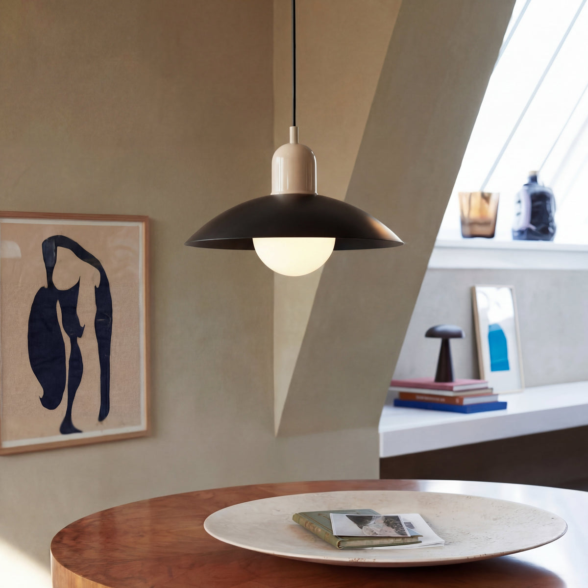 IJzeren hanglamp tweekleurig Ø32 cm warmwit LED voor eetkamer keuken eiland woonkamer landelijk modern