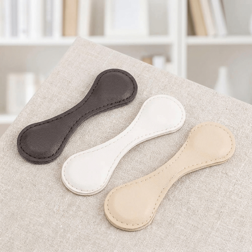 Magnetische Boekenlegger Leer 4-Pack Beige Zwart Bruin voor Romans Planners Journals Tijdloos Elegant Design