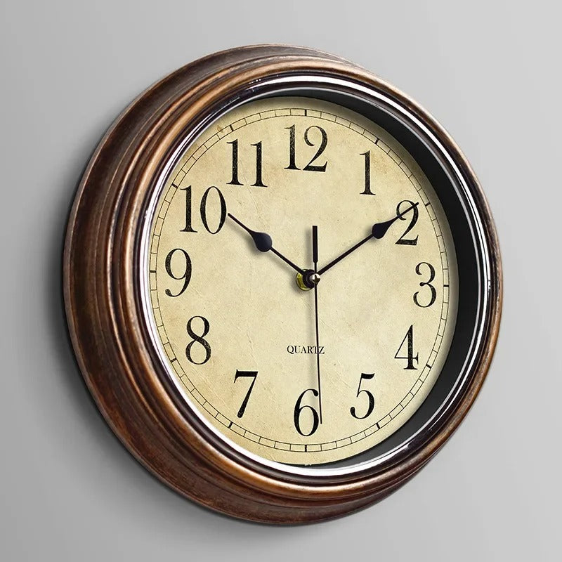 Klassieke Houten Wandklok 30 cm met Stil Uurwerk