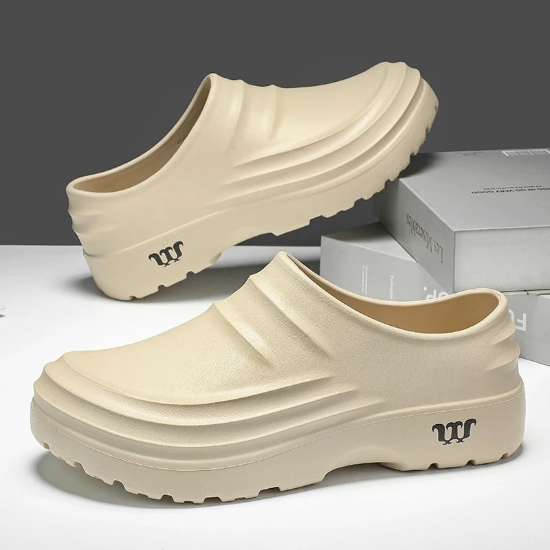 Antislip Werkschoenen voor Professionals - Oliebestendige Slip-On Koksschoenen voor Heren en Dames - Lichtgewicht Veiligheidsschoenen Keuken Zomer