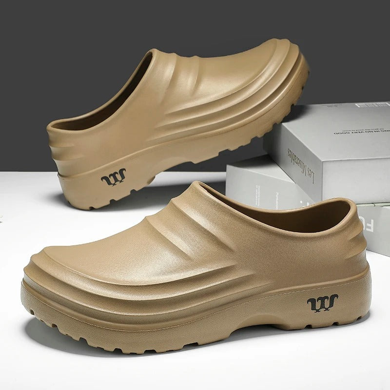 Antislip Werkschoenen voor Professionals - Oliebestendige Slip-On Koksschoenen voor Heren en Dames - Lichtgewicht Veiligheidsschoenen Keuken Zomer