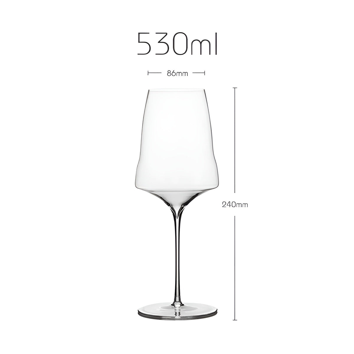 Wijnglas Kristal Dunwandig 390-760ml Champagne Glas Elegant