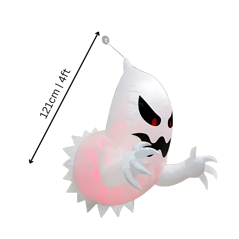 Opblaasbare LED Spookfiguur 180cm Halloween Tuindecoratie met Kleurwisselende Verlichting voor Tuin en Terras