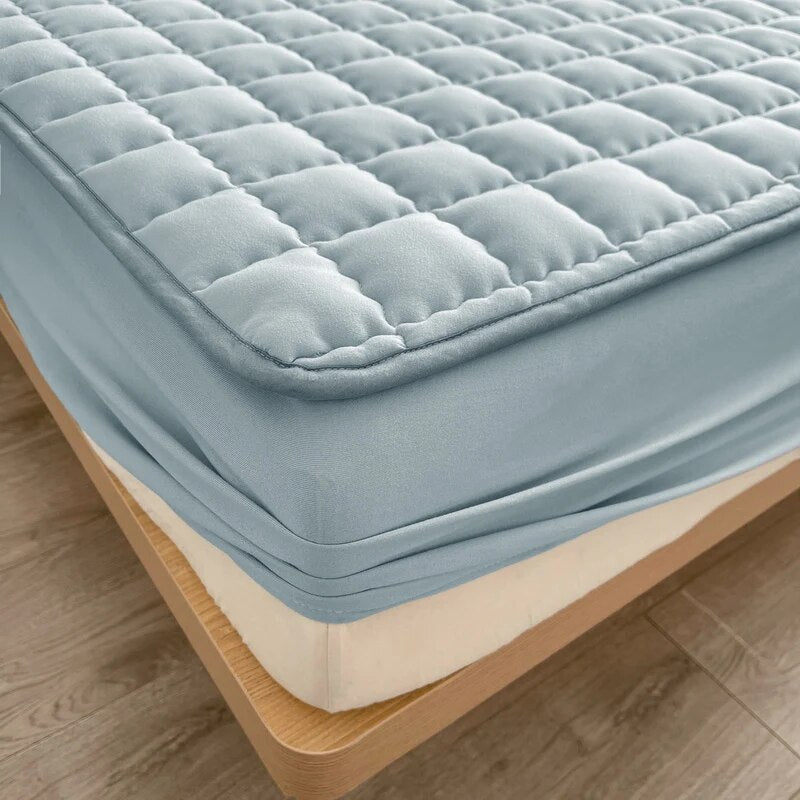 Premium Matrashoes met Ademende Stof - Beschermt Matras & Verbetert Slaapcomfort - Wasbaar & Hygiënisch - Grijs Beige Wit Blauw
