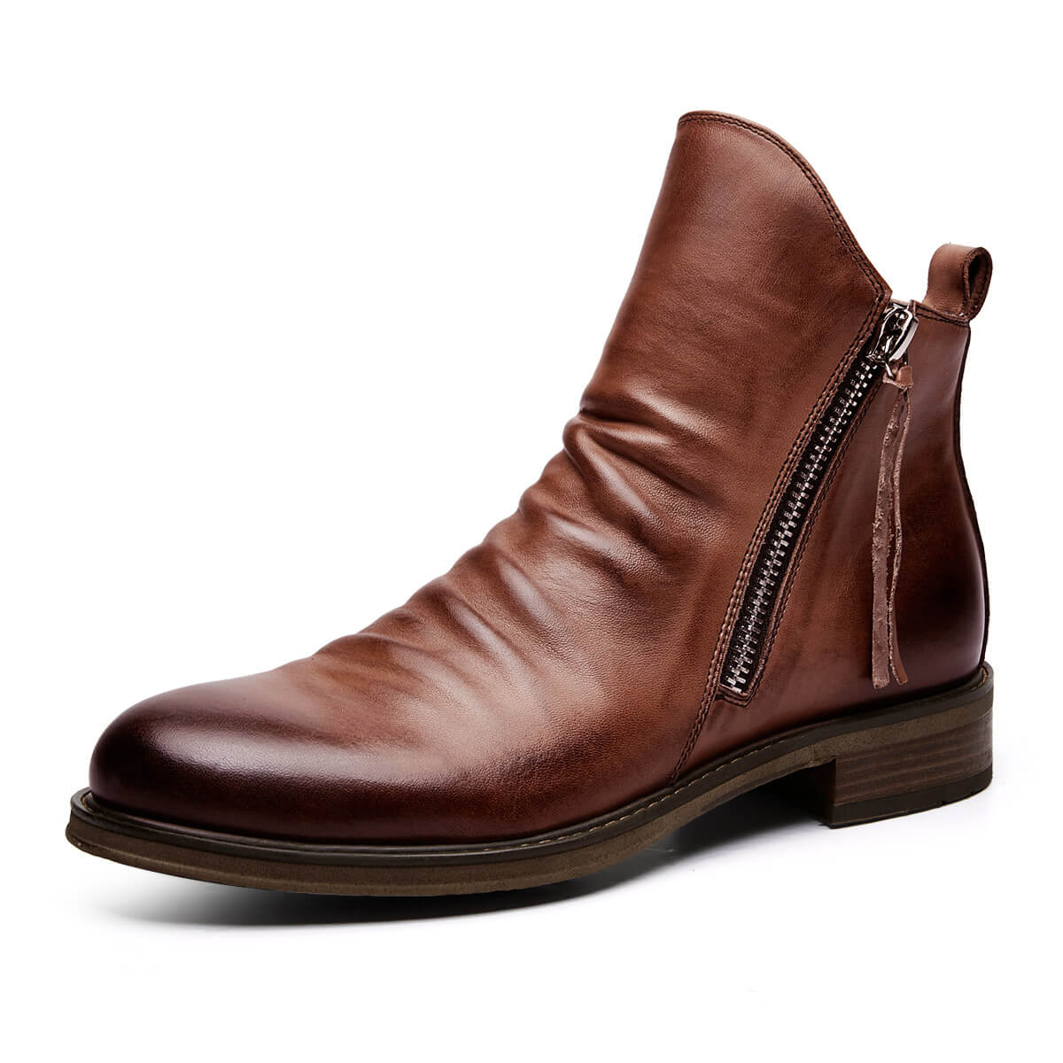 Herenlaarzen Microvezel Puntige Teen Bordeauxrood Bruin Zwart Grijs Vetersluiting Dagelijks Werk Casual