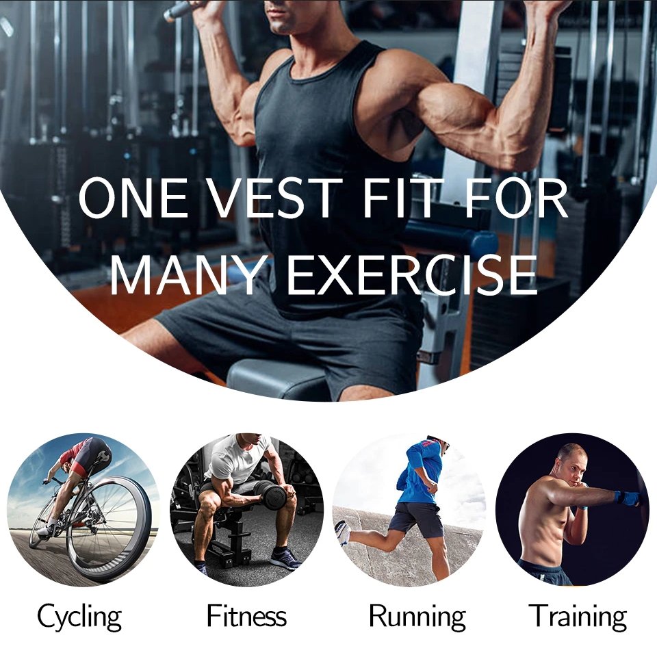 Neopreen Sauna Sportvest Heren Zwart Compressie Thermoregulatie Training Fitness Gym Workout Zweten Shaping