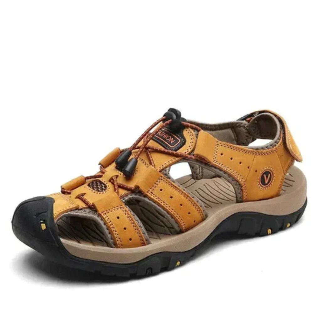 Mannen Sandaal met Verstelbare Riemen en Ergonomisch Voetbed voor Comfort bij Wandelen en Zomerse Activiteiten