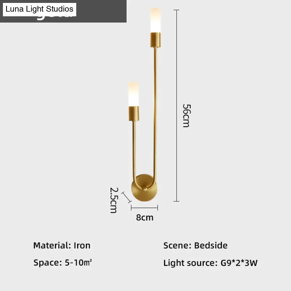 Minimalistische LED Wandlamp Slaapkamer Zwart Goud Verstelbare Lichtrichting Modern Design Leeslamp Sfeerverlichting