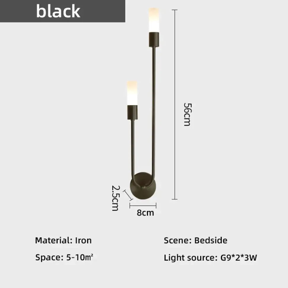 Minimalistische LED Wandlamp Slaapkamer Zwart Goud Verstelbare Lichtrichting Modern Design Leeslamp Sfeerverlichting