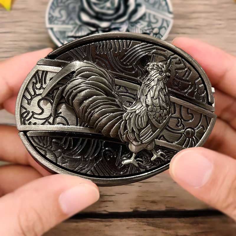 Metalen Gesp Cowboy Riemgesp Ovaal Design Western Style Accessoire voor Heren Riem Vintage Look Casual