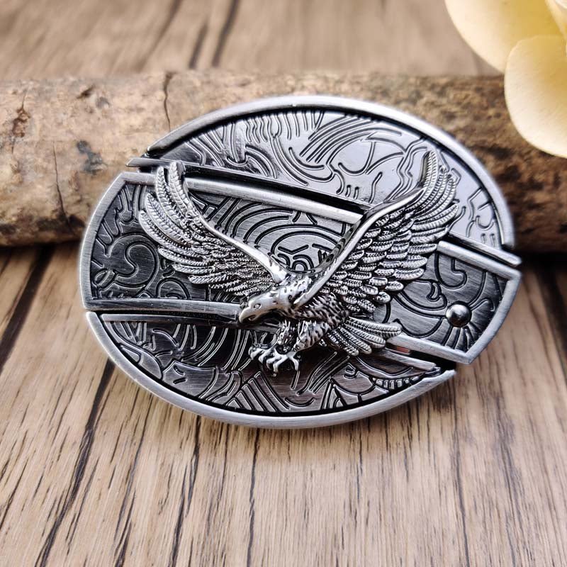 Metalen Gesp Cowboy Riemgesp Ovaal Design Western Style Accessoire voor Heren Riem Vintage Look Casual