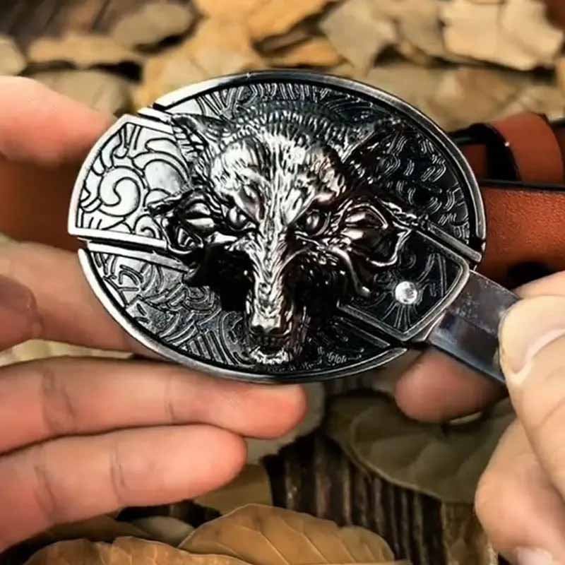 Metalen Gesp Cowboy Riemgesp Ovaal Design Western Style Accessoire voor Heren Riem Vintage Look Casual