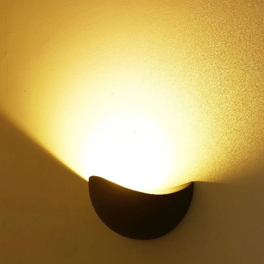 Halfronde LED Wandlamp Aluminium 20cm Warm Neutraal Wit Licht Slaapkamer Woonkamer Gang Waterdicht IP65