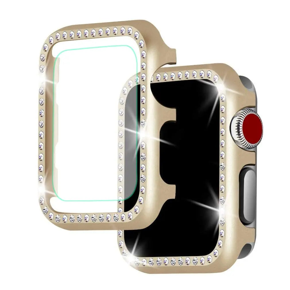 Decoratieve Diamant Beschermhoes voor Smartwatch 38-44mm Elegante Stijl Diverse Kleuren Dameshorloge