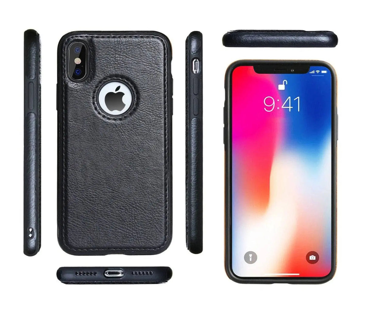 Leren iPhone Hoesje Vintage Stijl met Stevige Grip Camerabescherming en Duurzame Afwerking voor Dagelijks Gebruik