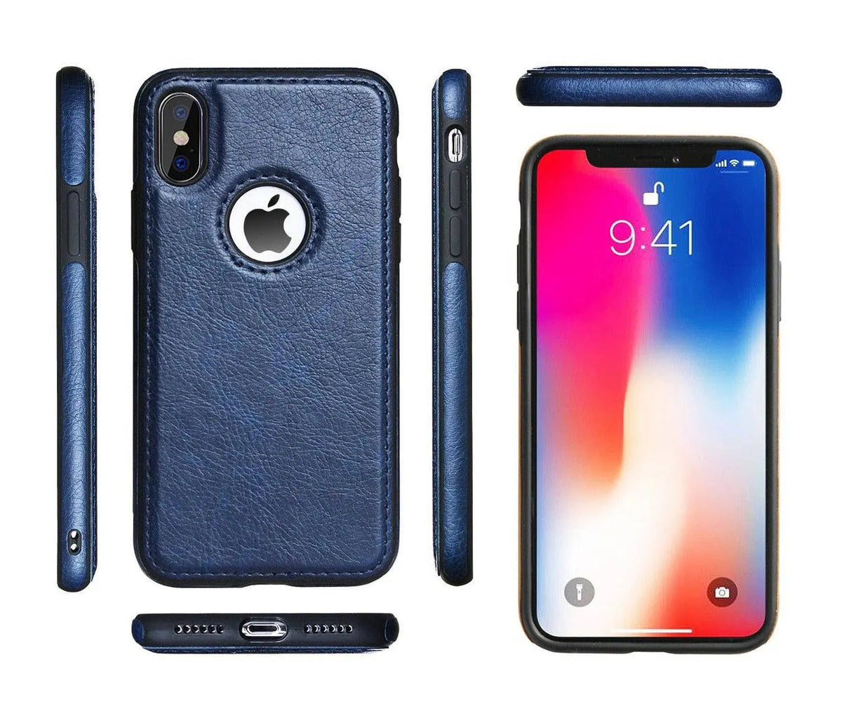 Leren iPhone Hoesje Vintage Stijl met Stevige Grip Camerabescherming en Duurzame Afwerking voor Dagelijks Gebruik