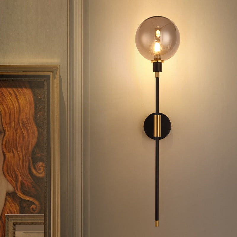 Moderne Glazen Wandlamp - Minimalistische Verlichting met Helder Glas - Beschikbaar in 3 Kapkleuren