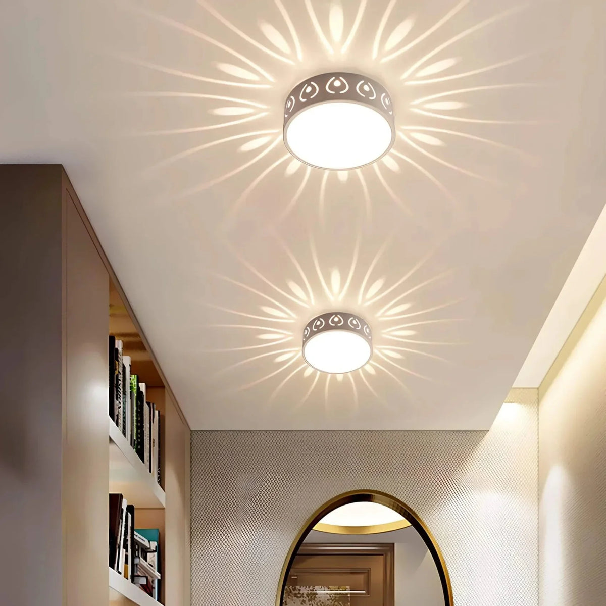 LED Plafondlamp Kristal Acryl Warm Wit Koud Wit Gang Hal Balkon Decoratief Stralend Lichtpatroon Opbouw Plafonnière