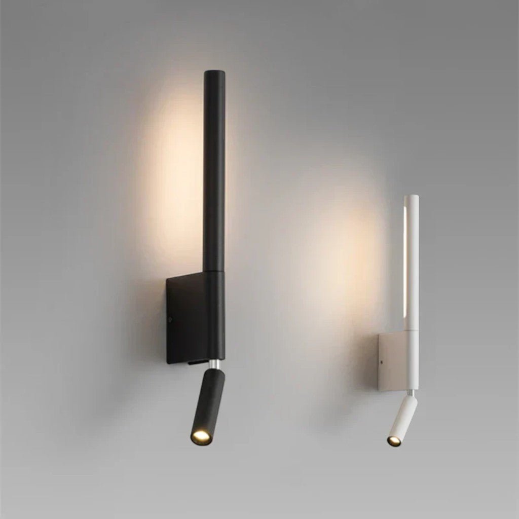 Wandlamp Slaapkamer met Draaibare Leeslamp 345° Rotatie Zwart Wit Aluminium Indirect Licht Moderne Verlichting