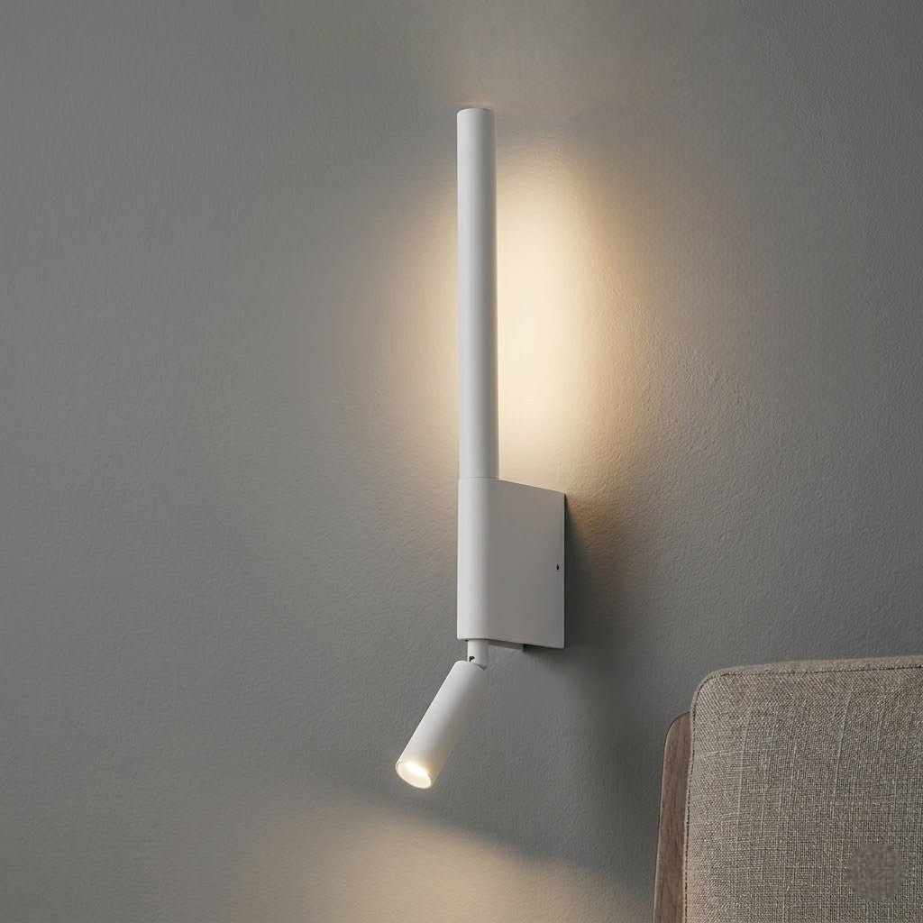 Wandlamp Slaapkamer met Draaibare Leeslamp 345° Rotatie Zwart Wit Aluminium Indirect Licht Moderne Verlichting