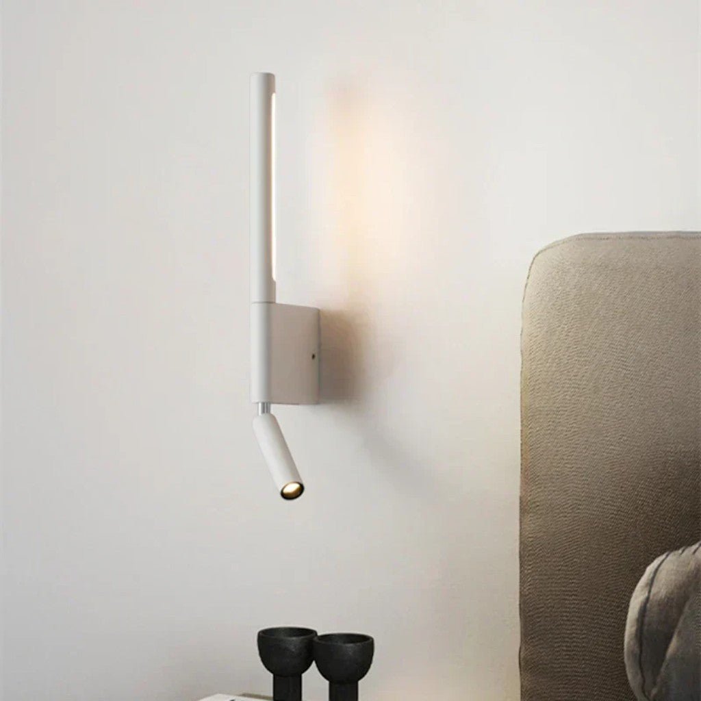 Wandlamp Slaapkamer met Draaibare Leeslamp 345° Rotatie Zwart Wit Aluminium Indirect Licht Moderne Verlichting