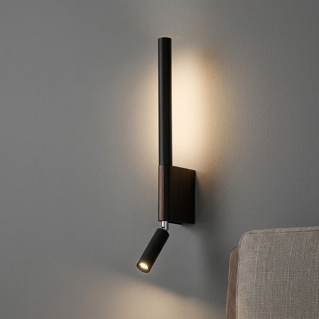 Wandlamp Slaapkamer met Draaibare Leeslamp 345° Rotatie Zwart Wit Aluminium Indirect Licht Moderne Verlichting
