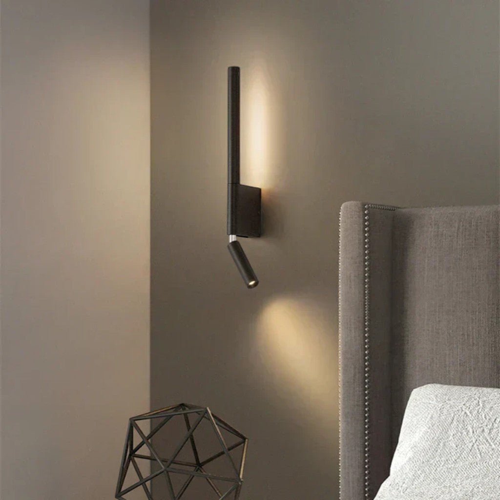 Wandlamp Slaapkamer met Draaibare Leeslamp 345° Rotatie Zwart Wit Aluminium Indirect Licht Moderne Verlichting