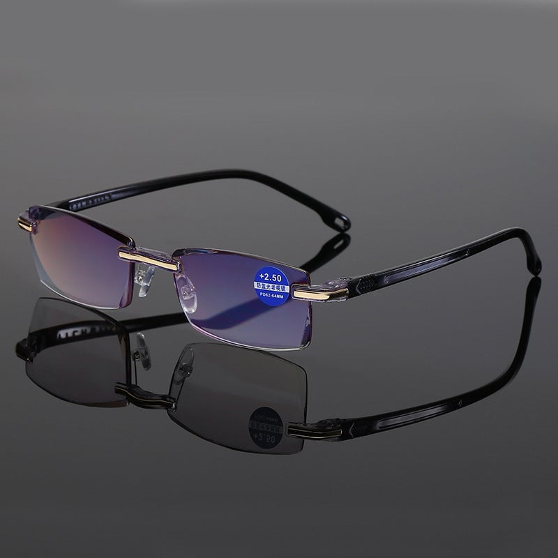 Progressieve Leesbril met Blauwlichtfilter TR90 Titanium Montuur voor Comfortabel Schermwerk en Lezen
