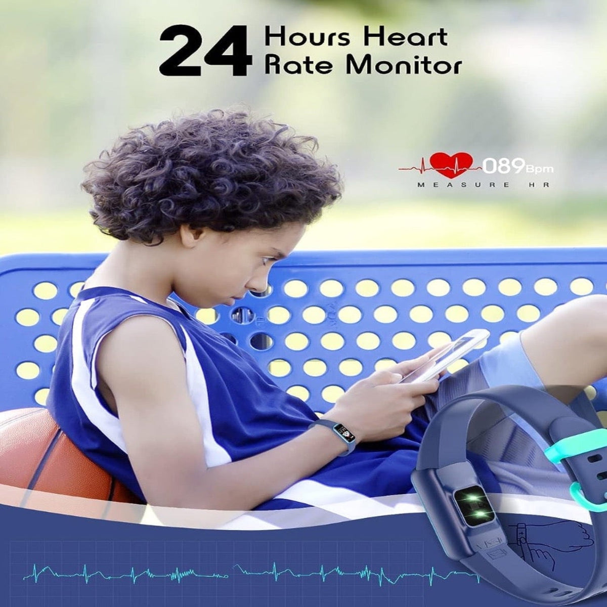 Activiteitentracker Smartwatch voor Kinderen met Stappenteller Hartslagmeter GPS Bluetooth Waterdicht Sport