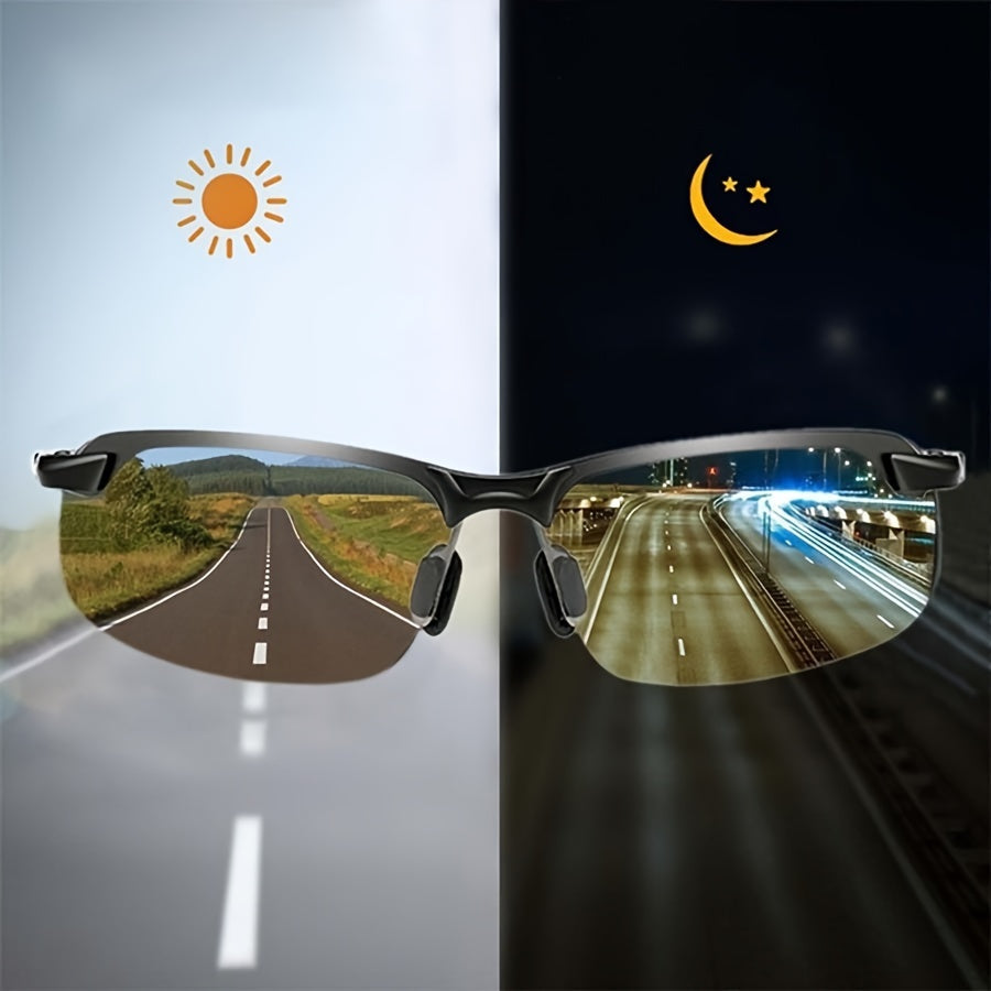 Fotochromatische zonnebril met polarisatie UV400 bescherming automatische lensaanpassing dag nacht rijden