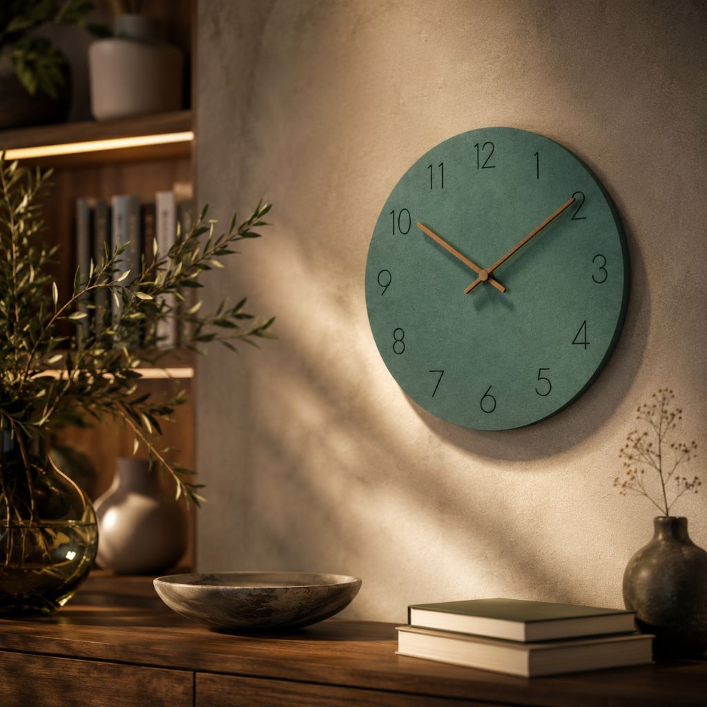 Houten Wandklok Stil Uurwerk Scandinavisch Design 29cm Rond Minimalistisch Woonkamer Slaapkamer Kantoor