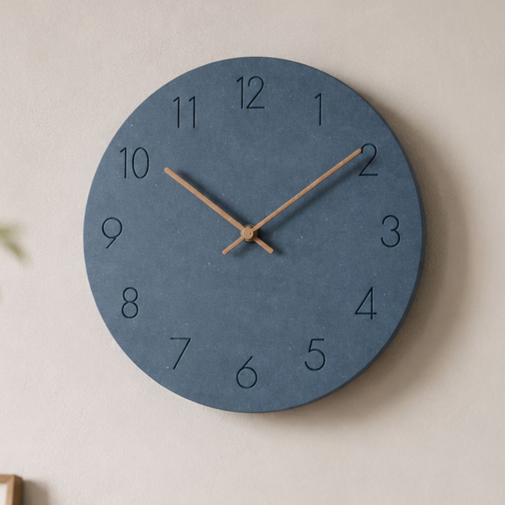 Houten Wandklok Stil Uurwerk Scandinavisch Design 29cm Rond Minimalistisch Woonkamer Slaapkamer Kantoor