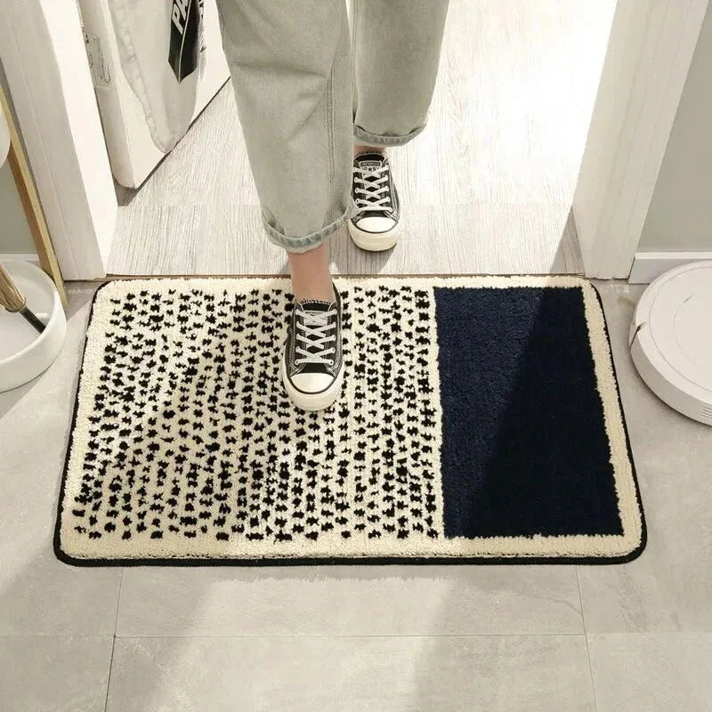 Badmat met Abstract Patroon 40x60 50x80 Antislip Polyester Machinewasbaar Badkamermat Rood Geel Blauw Zwart