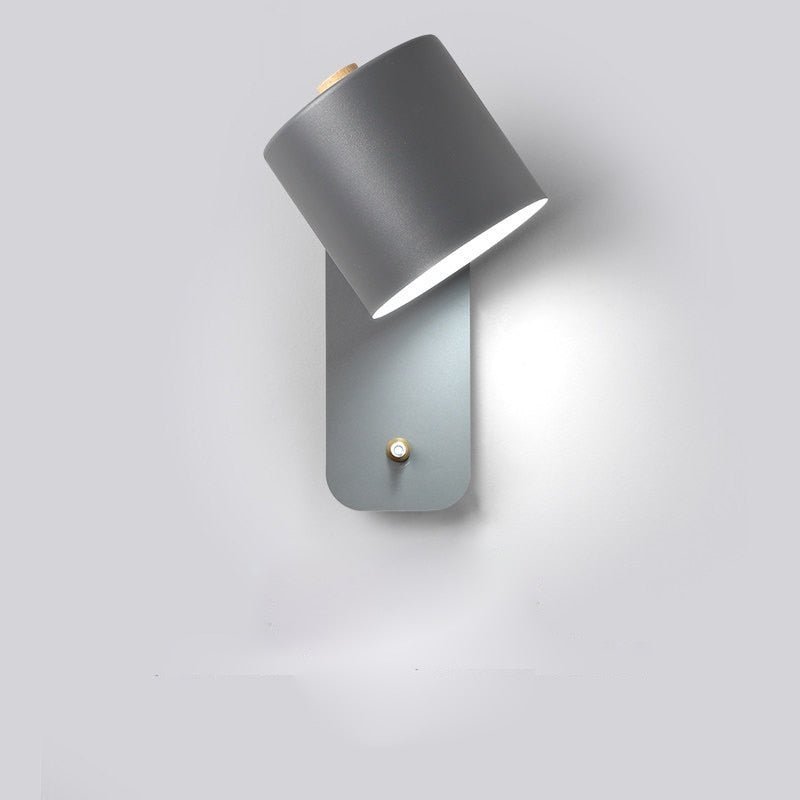 Wandlamp Hout Metaal Verstelbare Kap Schakelaar E27 Fitting Nordic Design Slaapkamer Hal Leesverlichting