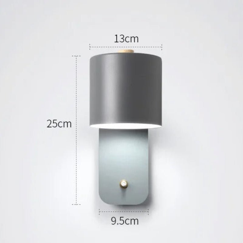 Wandlamp Hout Metaal Verstelbare Kap Schakelaar E27 Fitting Nordic Design Slaapkamer Hal Leesverlichting