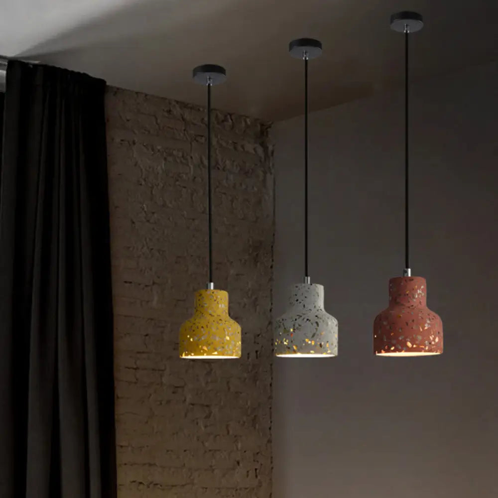 Hanglamp Terrazzo Cement Eettafel Verlichting Industrieel Design Pendellamp E26 E27 Fitting Noordse Stijl
